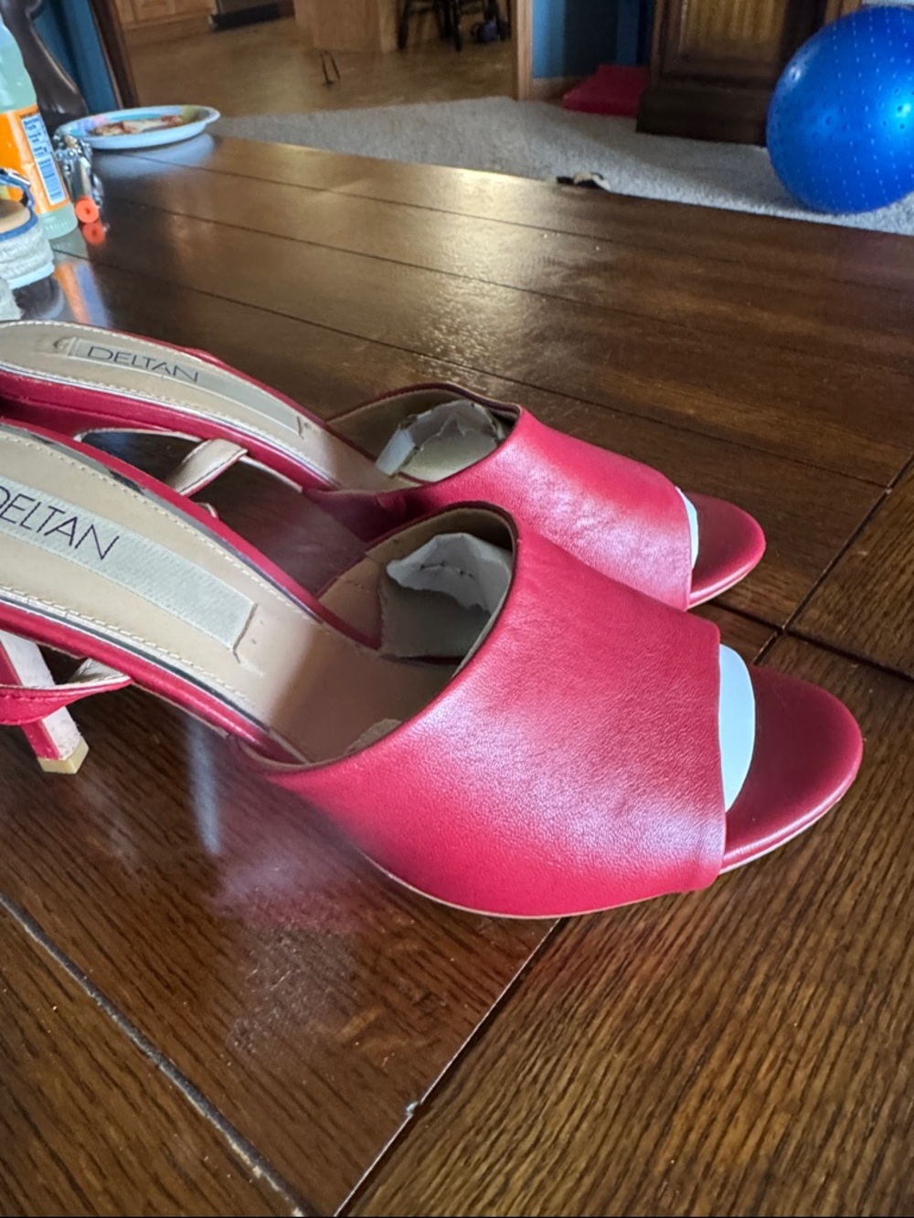 Delta Red Open-Toe Slip-On Mules - Picture 13 of 13